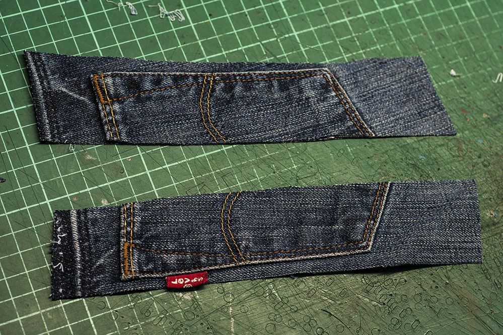 Strap of jeans making